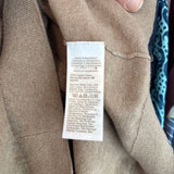 women J. Crew Outlet Sleeveless Button Front Tan Sweater M
