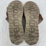 women Remonte Leather Sandals Cognac Shoes 40/9