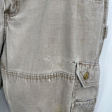 men Carhartt Distressed Relaxed Fit Cargo Khaki Jeans 34x32