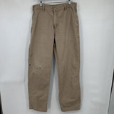 men Carhartt Distressed Dungaree Fit Khaki Jeans 34x34