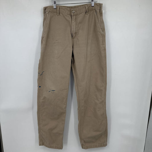 men Carhartt Distressed Dungaree Fit Khaki Jeans 34x34