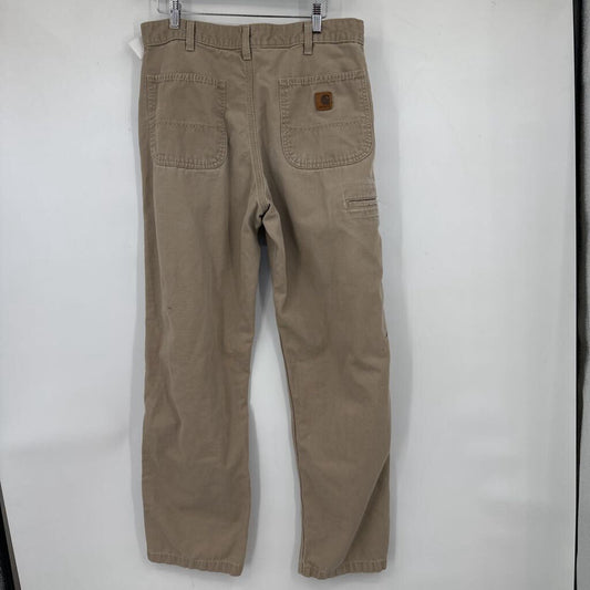 men Carhartt Distressed Dungaree Fit Khaki Jeans 34x34