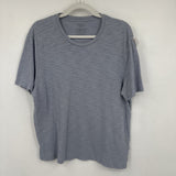 women Vince Short Sleeve Tee Cloud Gray Knit Top L