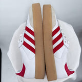men Adidas Platform Sambas White & Red Shoes 11