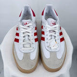men Adidas Platform Sambas White & Red Shoes 11