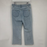 women Democracy Ab-Solution Scallop Eyelet Hem Light Wash Tan Jeans 10