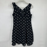 women Scarlett 90's does 50's Polka Dot Mini Black White Vintage 7/8
