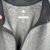 men Adidas NWT Poly Fleece 1/4 Zip Gray Heather Activewear XL