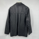 men Wilsons Leather Leather Notched Lapel Black Jacket S