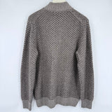 men Joseph Abboud Wool Blend 1/4 Zip Taupe Sweater XL