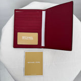 Michael Michael Kors NWT Jet Set Saffiano Leather Passport Wallet MSTP $258 Red Purse