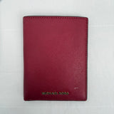Michael Michael Kors NWT Jet Set Saffiano Leather Passport Wallet MSTP $258 Red Purse