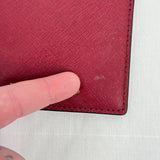 Michael Michael Kors NWT Jet Set Saffiano Leather Passport Wallet MSTP $258 Red Purse