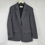 women Everlane Oversized Blazer in Wool MSRP $268 Gray Herringbone Jacket 4