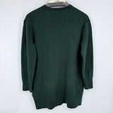 women Madewell Long Cardigan Forest Green Sweater XS