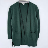 women Madewell Long Cardigan Forest Green Sweater XS
