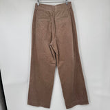 women Everlane Pleated Corduroy Wide Leg Tan Pants 2