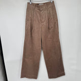 women Everlane Pleated Corduroy Wide Leg Tan Pants 2
