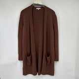 women Madewell Long Cardigan Brown Sweater M