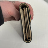 women Kate Spade Trifold Leather Snap Wallet Black Purse 7.5x4