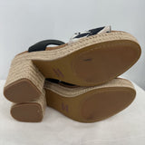 women Toms Majorca Platform Sandals Black Cream Shoes 9