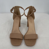 women Michael Michael Kors Stella Open Toe Heels Nude Shoes 9
