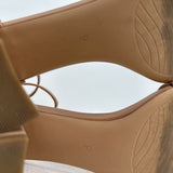 women Michael Michael Kors Stella Open Toe Heels Nude Shoes 9
