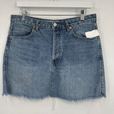 women We the Free Denim Button Fly Blue Skirt 31/12