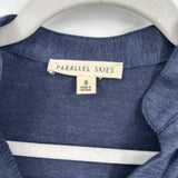 women Parallel Skies NWT Blouse Navy Blue Knit Top S
