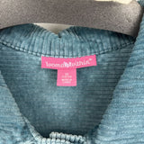 women Woman within Corduroy Button Front Dusty Turquoise Jacket 1X