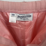 women Pendleton Spring Weight Wool Trousers Pink Pants 24