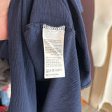 women Chico's V-Neck Tee Navy Knit Top M
