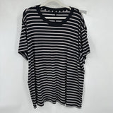women Lululemon Striped Tee Black/White Woven Top 2X