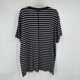 women Lululemon Striped Tee Black/White Woven Top 2X