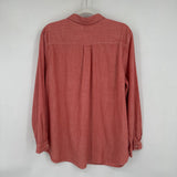 women Old Navy Cotton Button Front Red Woven Top XXL