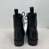 women Harley Davidson Leather Kiltie Style Motorcycle Boots Black Shoes 8