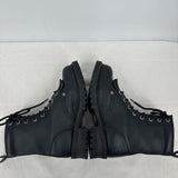 women Harley Davidson Leather Kiltie Style Motorcycle Boots Black Shoes 8