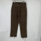 women Abercrombie & Fitch 90s Straight Ultra High Rise Ankle Brown Jeans 27/4