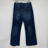 women Driftwood Charlee Whisked Dark Wash Wide Leg Ankle Blue Jeans 28/6