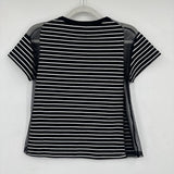 women Maeve - Anthro Striped & Mesh Black & White Knit Top XS