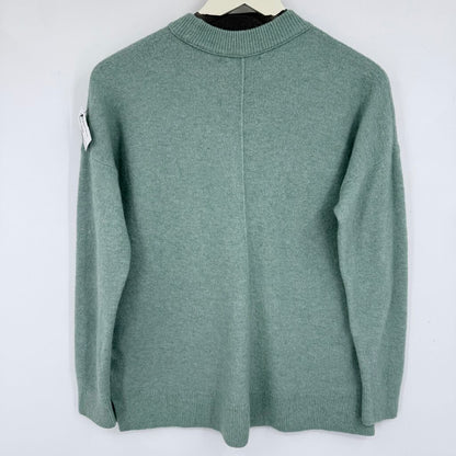 women Madewell Split-Hem Crew Aqua Sweater XS