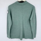women Madewell Split-Hem Crew Aqua Sweater XS