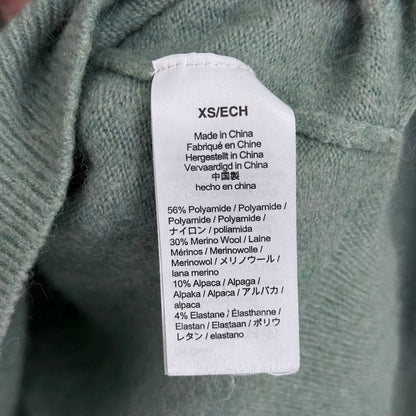 women Madewell Split-Hem Crew Aqua Sweater XS