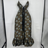 women Lulu's NWT Nathania Floral Jacquard Strapless Cutaway Bubble-Hem Maxi Olive Green Dress XL