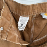 men Carhartt Double Knee Dungaree Distressed Hamilton Brown Pants 40x30