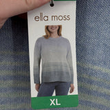 women Ella Moss NWT Striped Blue Sweater XL