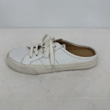 women Crown Vintage Floraine Leather Sneaker Mule White Shoes 7