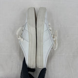 women Crown Vintage Floraine Leather Sneaker Mule White Shoes 7