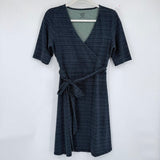 women Toad & CO Knit Print Blue Dress M