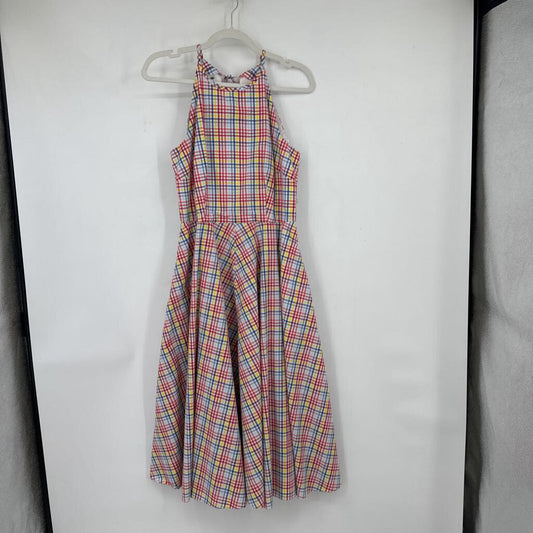 women Eliza J Plaid Sundress White Multi Dress 8